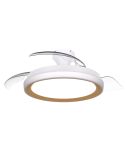 Ventilador de techo LED BLISS oro 28W+35W CCT 2700-6500K 4000lm Ø106cm motor DC silencioso mando RF