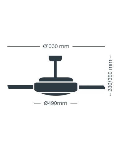 Ventoinha preto, 60 W CCT,...