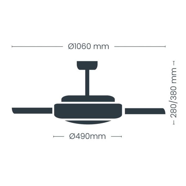 NIGHT EVO M LED Lüfter Schwarz, 60 W...