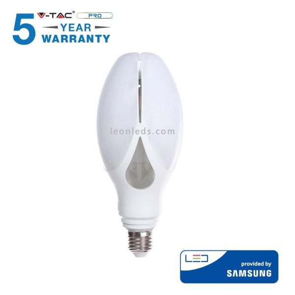 Bombilla LED E27 40W | Bombilla LED E27 Vtac Pro | Bombilla LED potente de 40W 285 | LeonLeds Iluminación