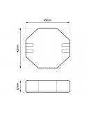 Dimensiones Replale1 Dinuy | Medidas de regulador de pastilla para Lámparas LED | LeonLeds Iluminación