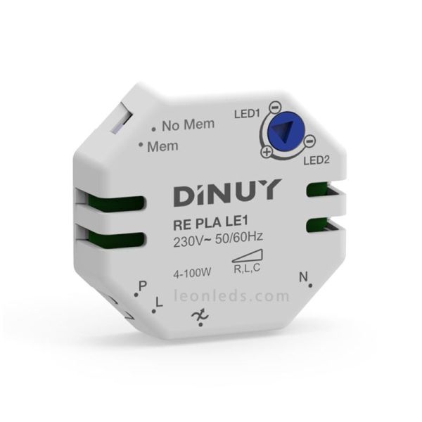Pastilla reguladora LED Dinuy | Pastilla reguladora LED RE PLA LE 1 | Regulador de Lámparas LED | LeonLeds Iluminación