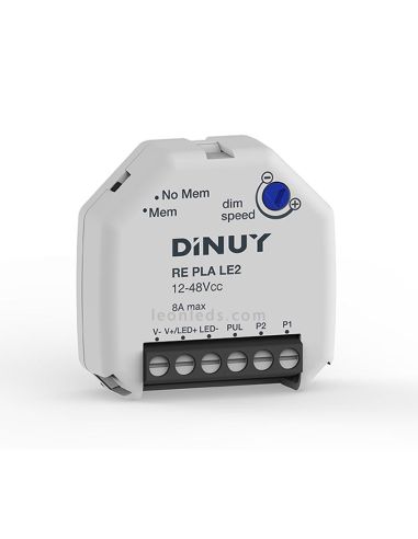 Regulador tiras LED Pastilla| Pastilla reguladora LED | RE-PLA-LE2 Dinuy | Regulador pastillas LED | LeonLeds Iluminación