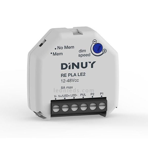 Regulador tiras LED Pastilla| Pastilla reguladora LED | RE-PLA-LE2 Dinuy | Regulador pastillas LED | LeonLeds Iluminación