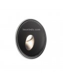 Baliza LED Empotrable Dang redonda para exterior 3W Negro 3000K Faro Barcelona | LeonLeds