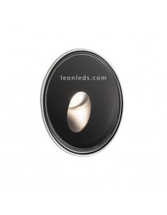 Baliza LED Empotrable Dang redonda para exterior 3W Negro 3000K Faro Barcelona | LeonLeds