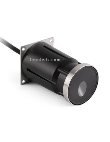 Baliza LED Empotrable para exterior Dang Negra de 3W 3000K de Faro | Baliza empotrable LED jardín | LeonLeds Iluminación