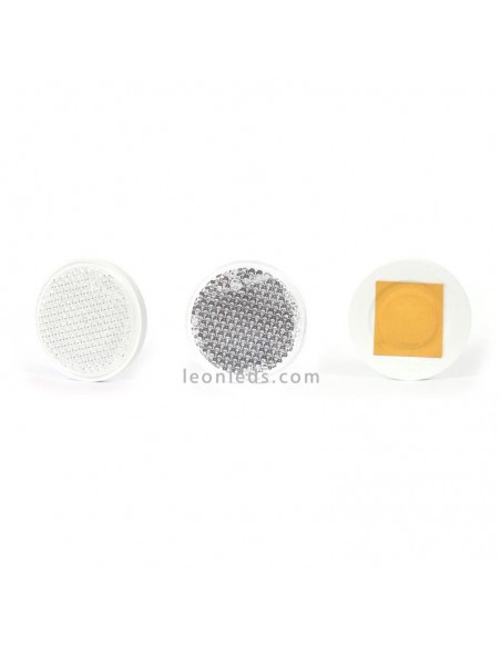 Catadioptricos redondos adhesivos Rojo Naranja y Blanco | LeonLeds Iluminación