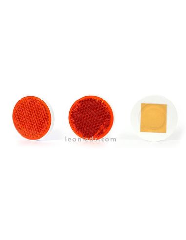 Catadioptricos redondos adhesivos Rojo Naranja y Blanco | LeonLeds Iluminación