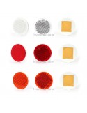 Catadioptricos redondos adhesivos Rojo Naranja y Blanco | LeonLeds Iluminación