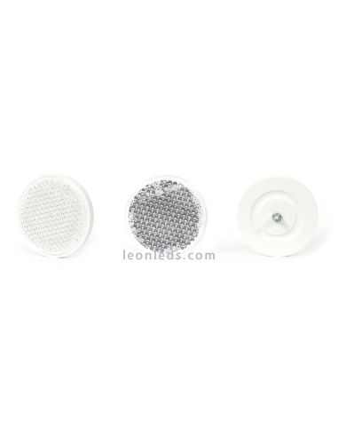 Catadióptrico Redondo con tornillo de 3 colores y 85 mm | LeonLeds Iluminación