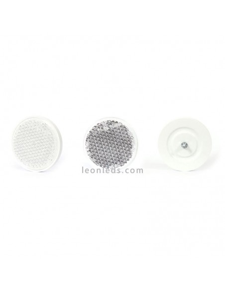 Catadióptrico Redondo con tornillo de 3 colores y 85 mm | LeonLeds Iluminación