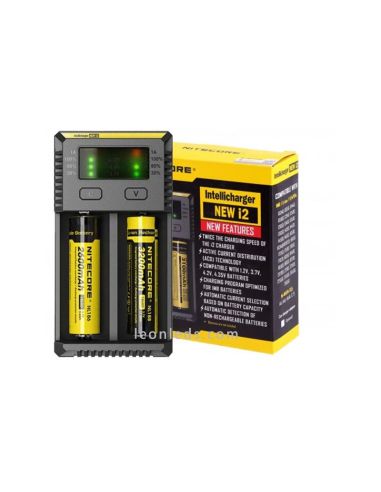 Cargador Nitecore I2 con indicador LED | Cargador de 2 Bahias para baterias 18650 26650 | LeonLeds Iluminación