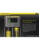 Carregador Nitecore I2 com indicador LED | Carregador de 2 compartimentos para baterias 18650 e 26650 | LeonLeds Lighting