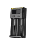 Carregador Nitecore I2 com indicador LED | Carregador de 2 compartimentos para baterias 18650 e 26650 | LeonLeds Lighting