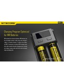 Chargeur Nitecore I2 avec indicateur LED | Chargeur 2 emplacements pour batteries 18650 et 26650 | Éclairage LeonLeds