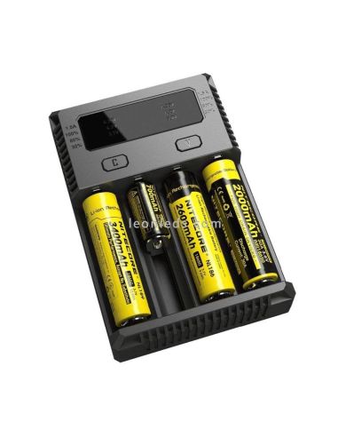 Cargador Nitecore I4 para 4 baterias | Cargador 4 Bahias con indicador de carga | LeonLeds Iluminación