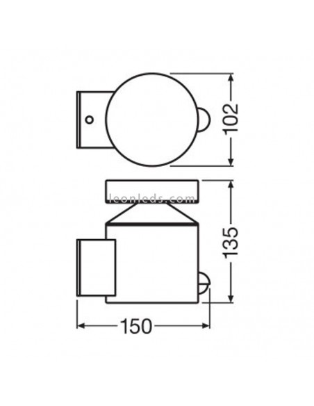 LedVance Facade Pole | Aplique LED con sensor de exterior | LeonLeds.com