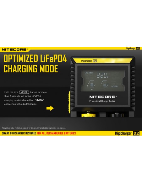 Chargeur Nitecore D2 2 baies | Chargeur Nitecore D2 | Chargeur pour 2 batteries | Éclairage LeonLeds
