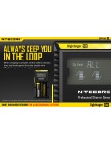 Cargador de 2 bahías Nitecore D2 | Cargador Nitecore D2 | Cargador para 2 baterias | LeonLeds Iluminación