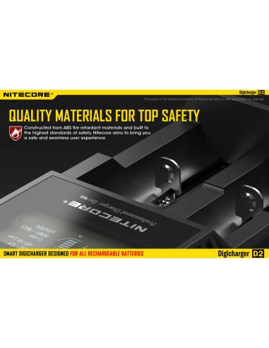 Chargeur de batterie Nitecore D2 avec...