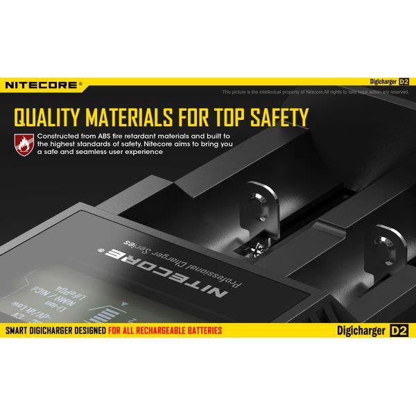 Nitecore D2 Batterie-Ladegerät mit 2...