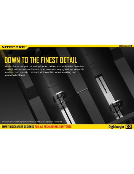 Chargeur Nitecore D2 2 baies | Chargeur Nitecore D2 | Chargeur pour 2 batteries | Éclairage LeonLeds
