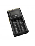 Cargador de 2 bahías Nitecore D2 | Cargador Nitecore D2 | Cargador para 2 baterias | LeonLeds Iluminación