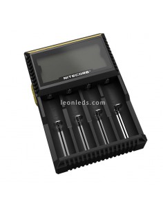 Cargador Nitecore D4 con pantalla LCD | Cargador para 4 batería | Nitecore D4 | LeonLeds Iluminación