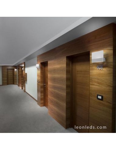 Aplique LED en pared interior | Aplique LED Grok Blanco para interior | Aplique LED de pared | LeonLeds Iluminación