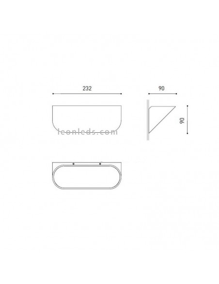 Applique murale Lip par ArkosLight de couleur Blanc en 24W | Éclairage LeonLeds