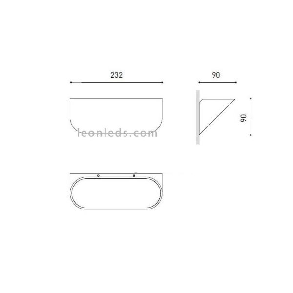 Aplique de pared Lip de ArkosLight de color Blanco en 24W | LeonLeds Iluminación