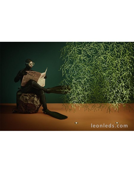 Baliza Empotrable de suelo Led Dark para iluminar ascendentemente | LeonLeds Iluminación