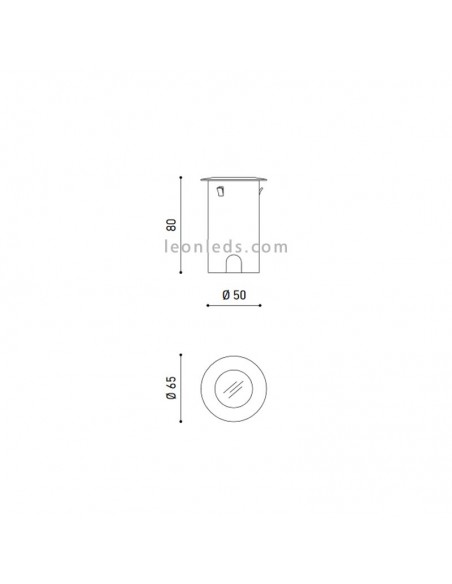 Balise de sol Led Dark encastrée pour éclairer vers le haut | Éclairage LeonLeds