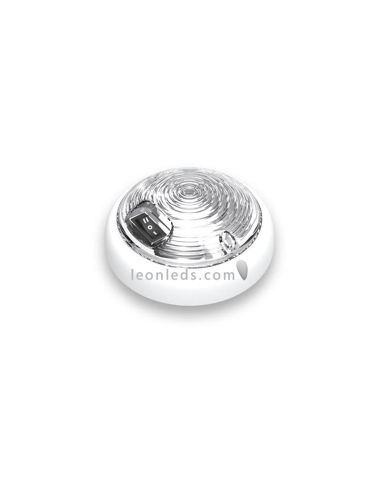 Plafón LED redondo para interior de automóviles o remolques | Fristom FT160 FT-160 Blanco | LeonLeds Iluminación LED