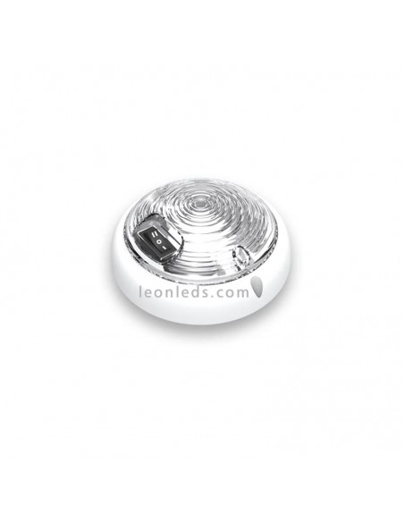 Plafón LED redondo para interior de automóviles o remolques | Fristom FT160 FT-160 Blanco | LeonLeds Iluminación LED