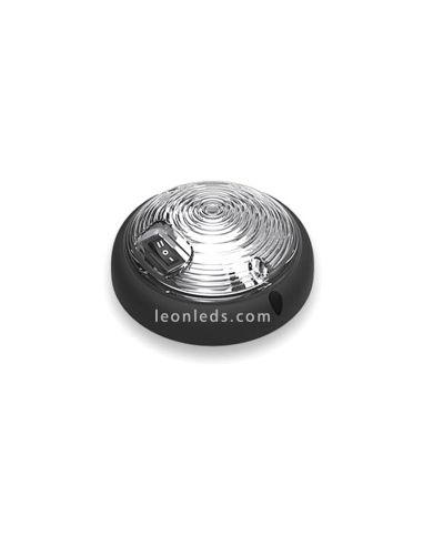 Lâmpada de teto LED redonda para interior de carro ou trailer | Fristom FT160 FT-160 Preto | Iluminação LED Leon