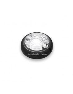 Plafón LED redondo negro para interior de automóviles o remolques | Fristom FT160 FT-160 negro | LeonLeds Iluminación LED