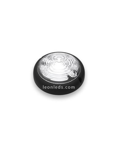Plafón LED redondo negro para interior de automóviles o remolques | Fristom FT160 FT-160 negro | LeonLeds Iluminación LED