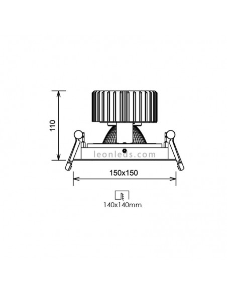 Leds Factory Aster 1C Downlight LED especial carnes rojas | LeonLeds Iluminación especial alimentación