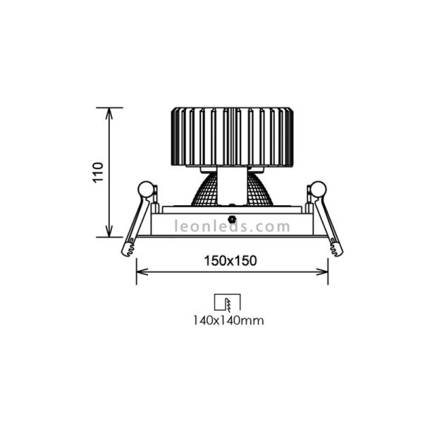 Leds Factory Aster 1C Downlight LED especial carnes rojas | LeonLeds Iluminación especial alimentación
