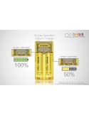 Nitecore Q2 Color amarillo limon | Cargador de 2 bahías para adaptador de coche | LeonLeds Iluminación