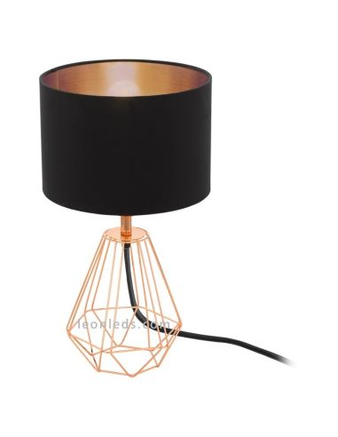 Lámpara de Sobremesa serie Carlton 2 | Lámpara de mesa de noche cobre vintage | LeonLeds Iluminación