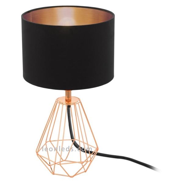 Lampe de table série Carlton 2 | Lampe de table de chevet vintage en cuivre | Éclairage LeonLeds