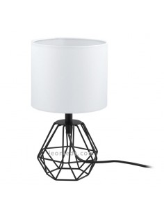 Lámpara de sobremesa blanca y negra vintage | Lámpara de sobremesa Carlton 2 vintage | LeonLeds Iluminación
