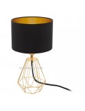 Lampe de table noire et dorée | Lampe de table vintage pas chère | Éclairage décoratif LeonLeds
