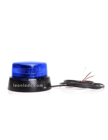 Rotativo LED Azul con cable y soporte | Rotativo LED Azul Homologado | Rotativo LED para instalación fija | LeonLeds Iluminación