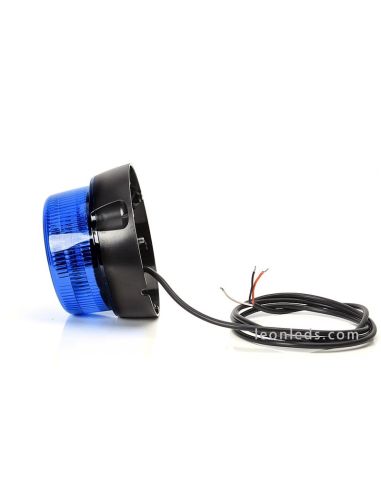 Rotativo LED Azul was con programas diferentes homologado NR65 | Rotativo LED son cable y soporte | LeonLeds Iluminación