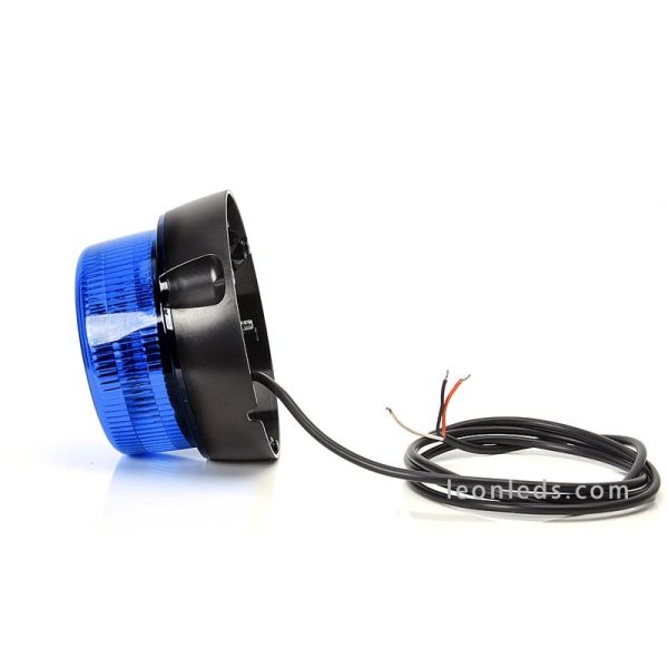 Rotativo LED Azul was con programas diferentes homologado NR65 | Rotativo LED son cable y soporte | LeonLeds Iluminación