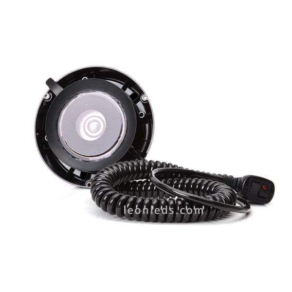 Gyrophare LED magnétique bleu homologué avec connexion allume-cigare | Tournait bleu | Éclairage LeonLeds